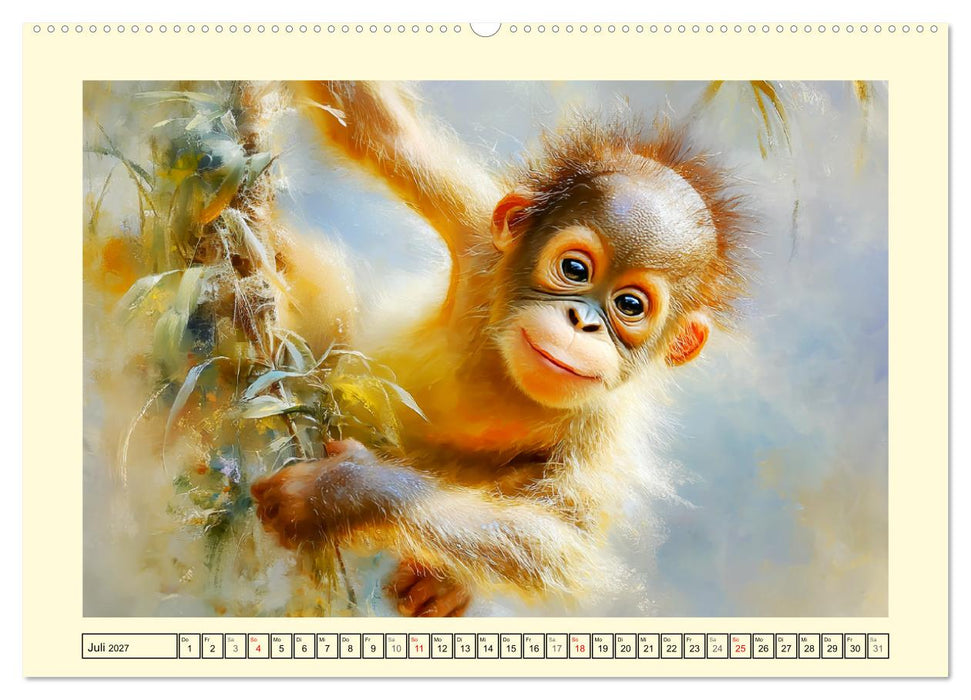Orang-Utans. Verspielt und voller Lebensfreude (CALVENDO Premium Wandkalender 2027)