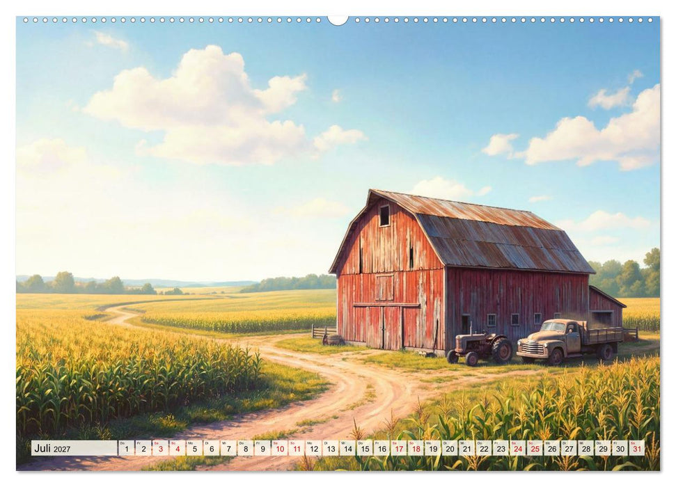 Auf dem Land - Eine Reise in die Fünfzigerjahre (CALVENDO Premium Wandkalender 2027)