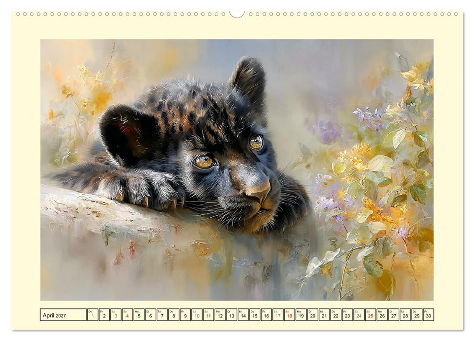Raubkatzenkinder. Kleine Jäger im Licht der Wildnis (CALVENDO Wandkalender 2027)