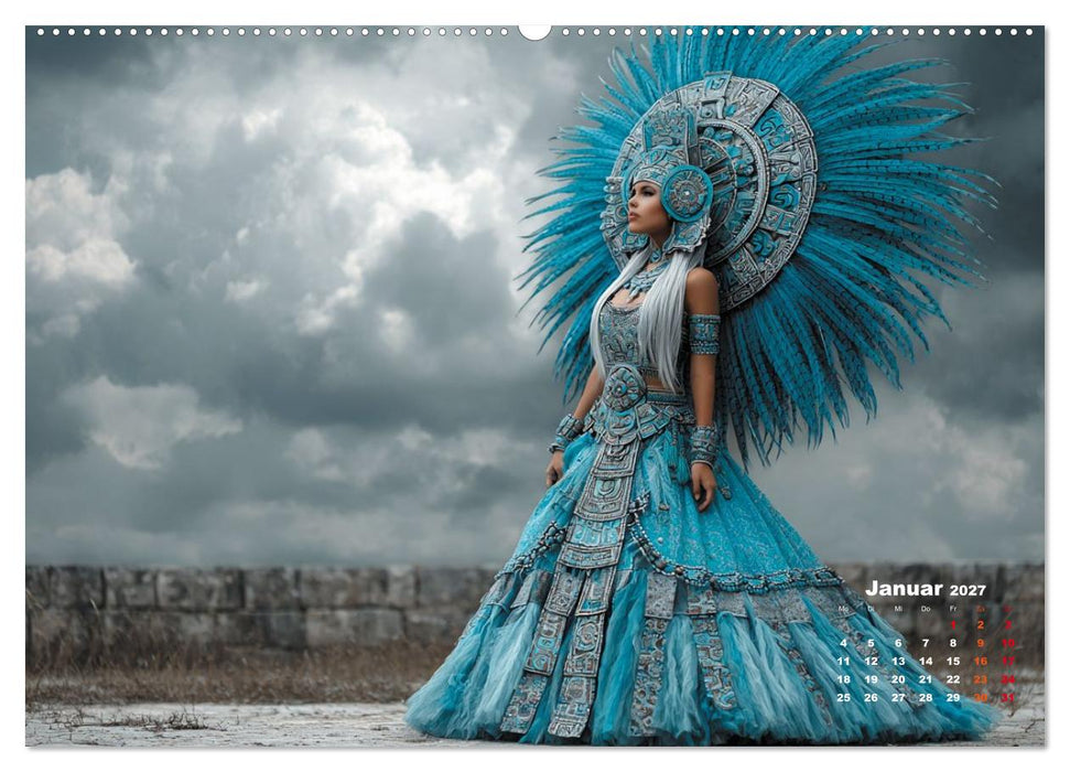 Azteken - Im Glanz der ewigen Sonne (CALVENDO Premium Wandkalender 2027)