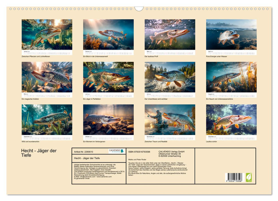 Hecht - Jäger der Tiefe (CALVENDO Wandkalender 2027)