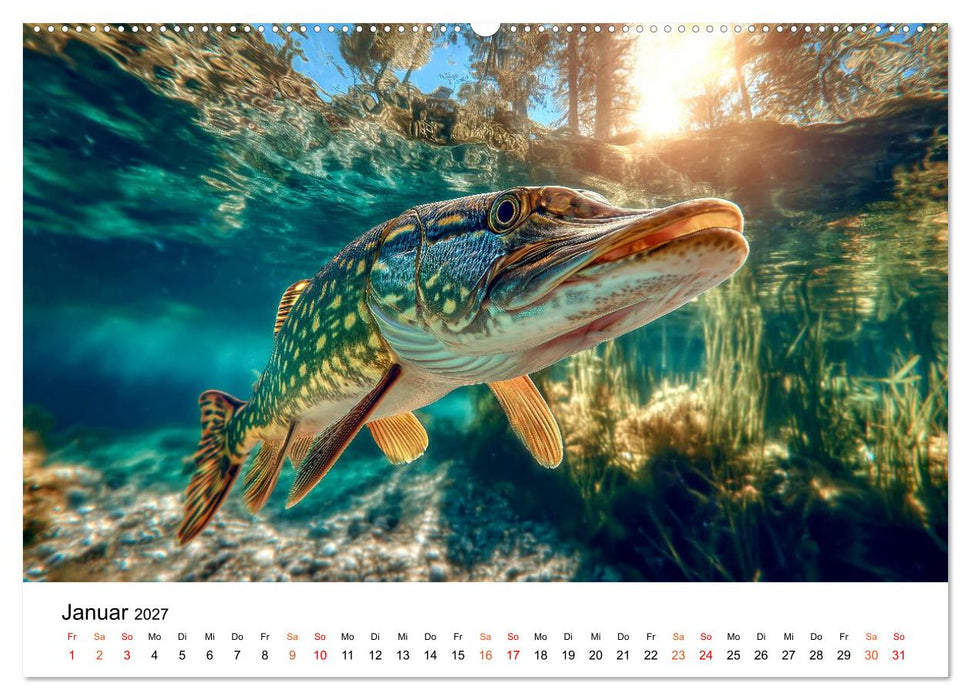 Hecht - Jäger der Tiefe (CALVENDO Wandkalender 2027)