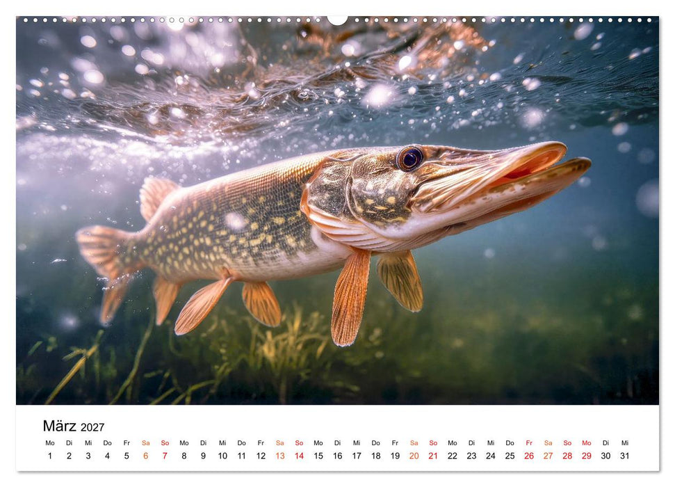 Hecht - Jäger der Tiefe (CALVENDO Wandkalender 2027)