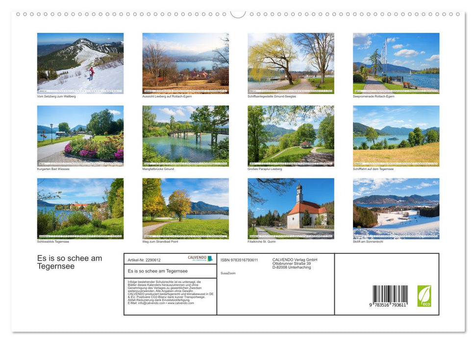 Es is so schee am Tegernsee (CALVENDO Premium Wandkalender 2027)
