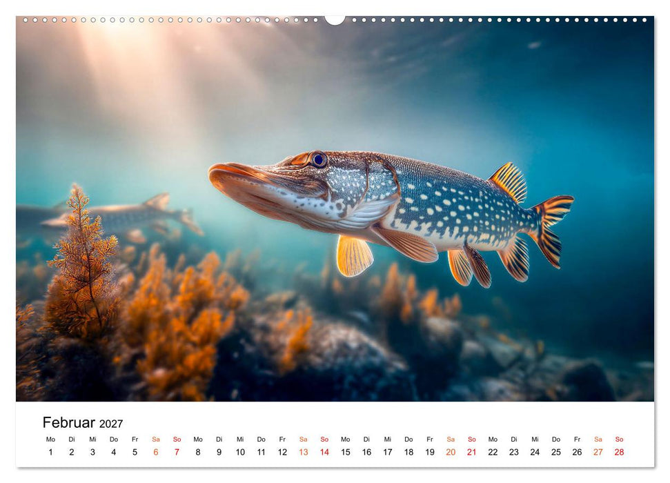 Hecht - Jäger der Tiefe (CALVENDO Premium Wandkalender 2027)