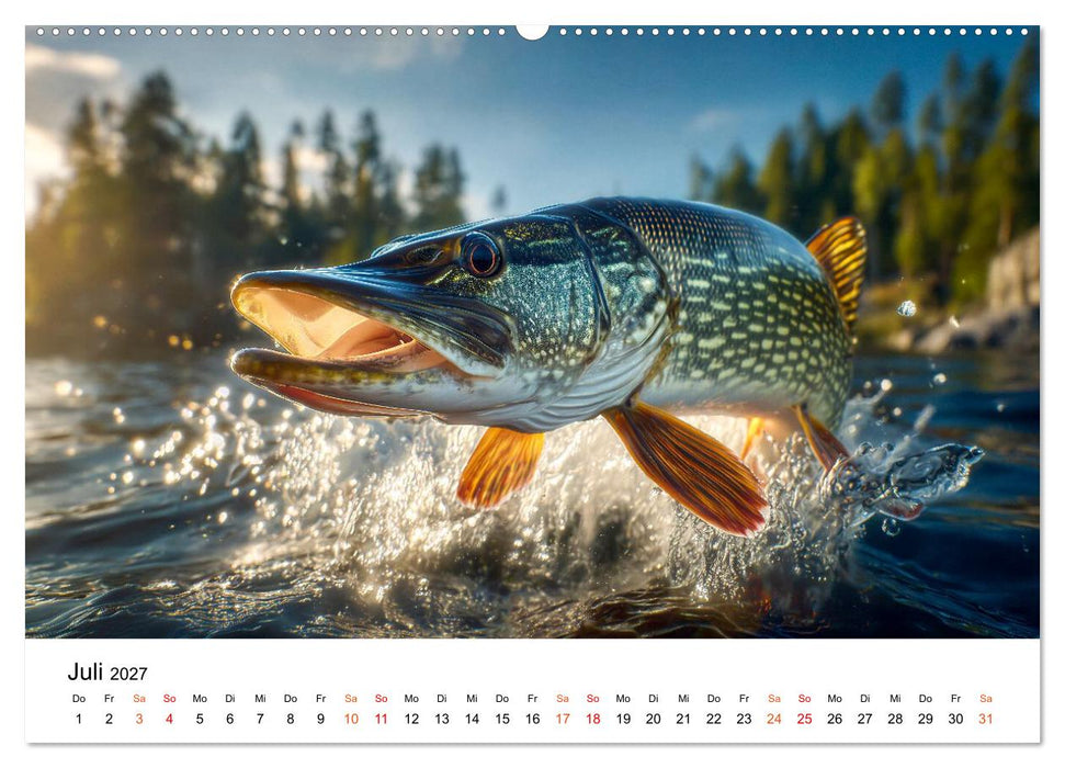 Hecht - Jäger der Tiefe (CALVENDO Premium Wandkalender 2027)