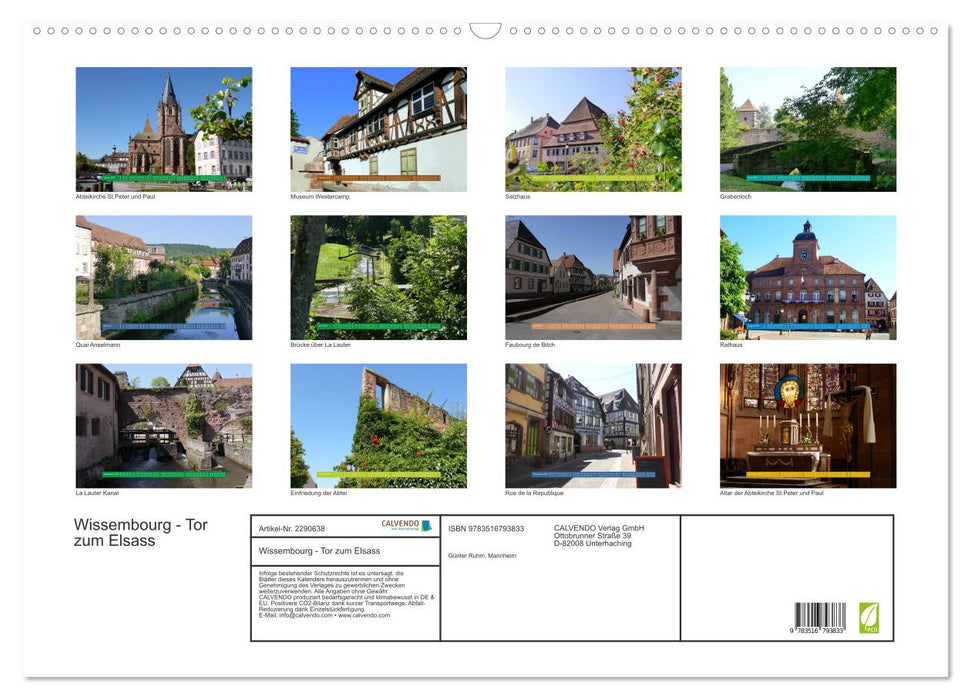 Wissembourg - Tor zum Elsass (CALVENDO Wandkalender 2027)