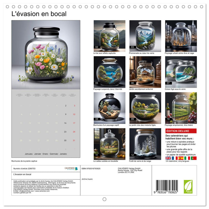 L'évasion en bocal (CALVENDO Calendrier mensuel 2027)