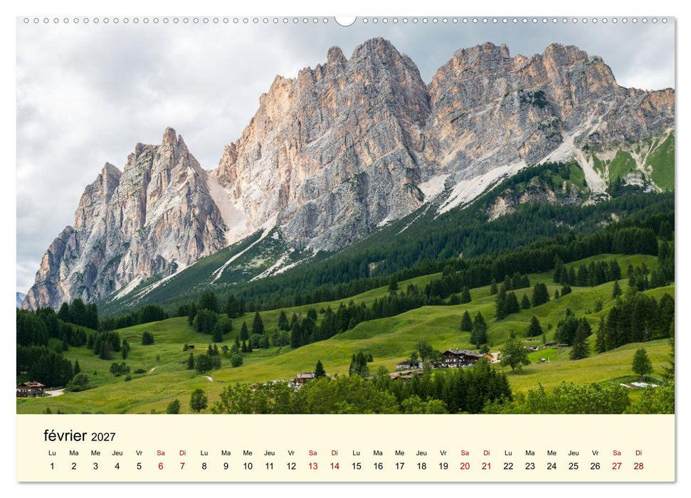 Un voyage dans les Dolomites (CALVENDO Calendrier mensuel 2027)