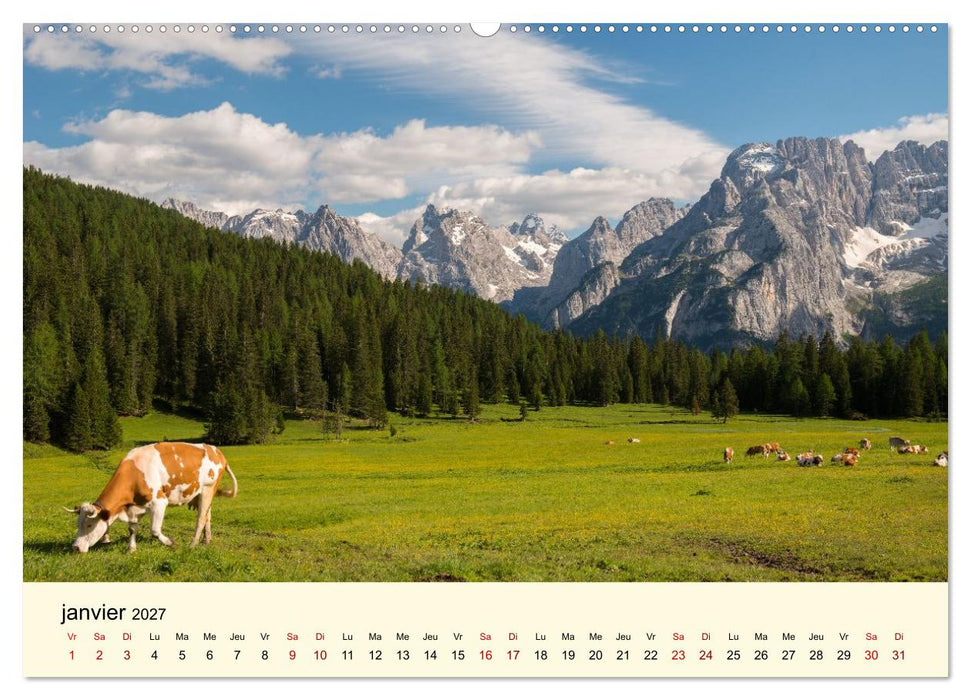 Un voyage dans les Dolomites (CALVENDO Calendrier supérieur 2027)