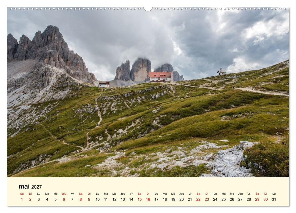 Un voyage dans les Dolomites (CALVENDO Calendrier supérieur 2027)
