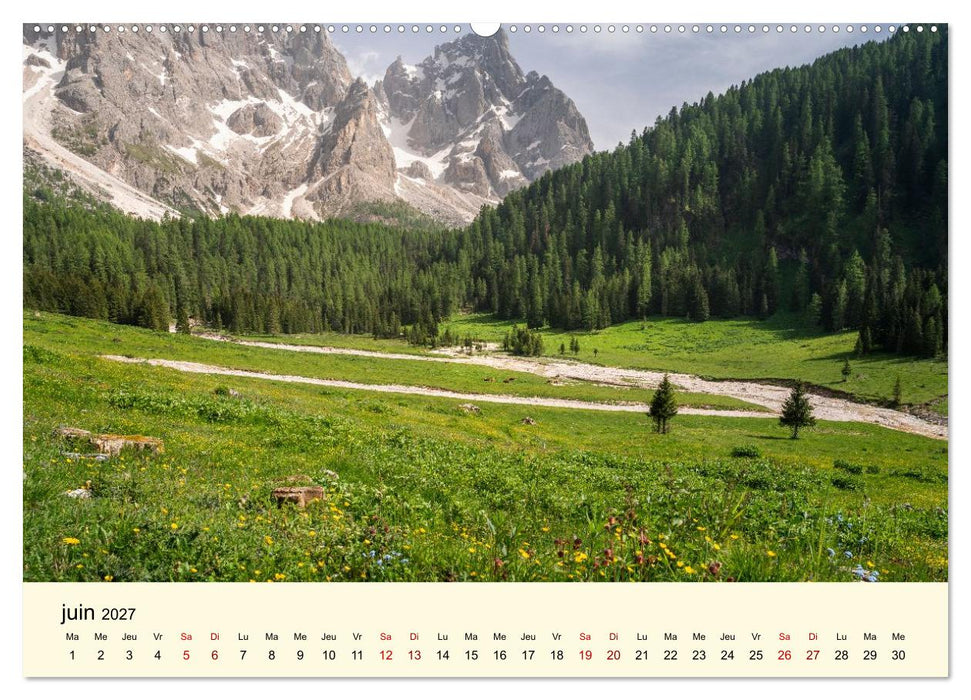 Un voyage dans les Dolomites (CALVENDO Calendrier supérieur 2027)
