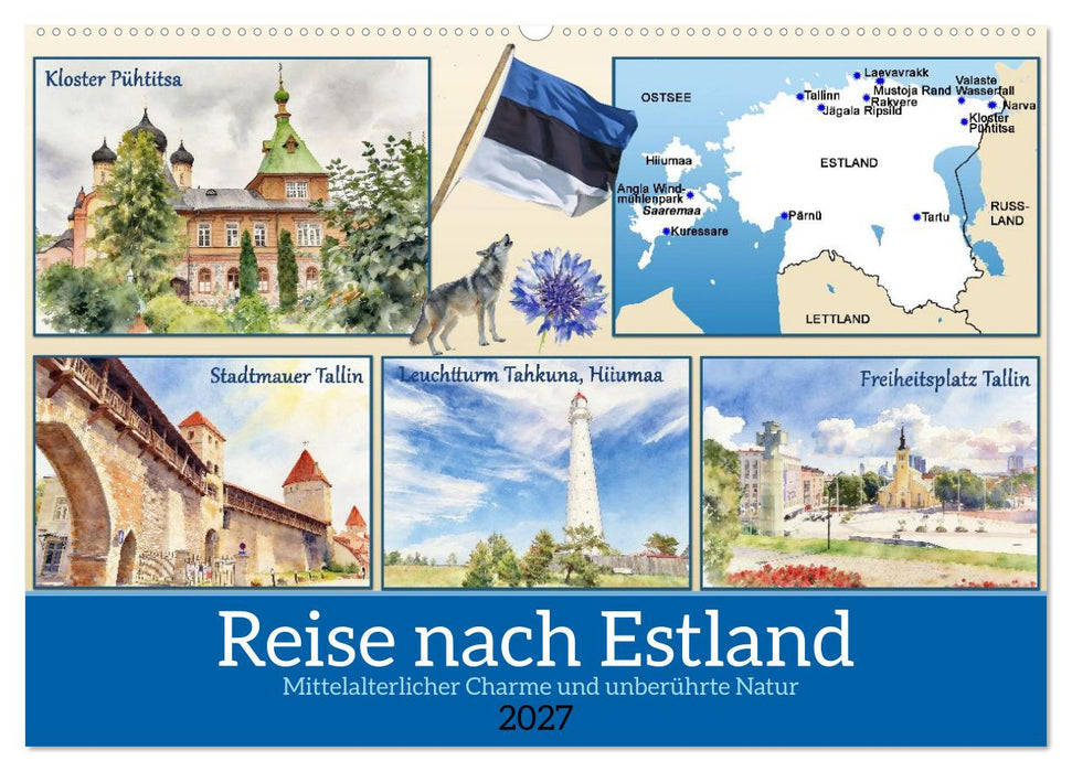 Reise nach Estland (CALVENDO Wandkalender 2027)