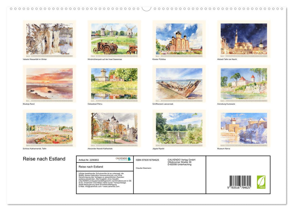 Reise nach Estland (CALVENDO Premium Wandkalender 2027)