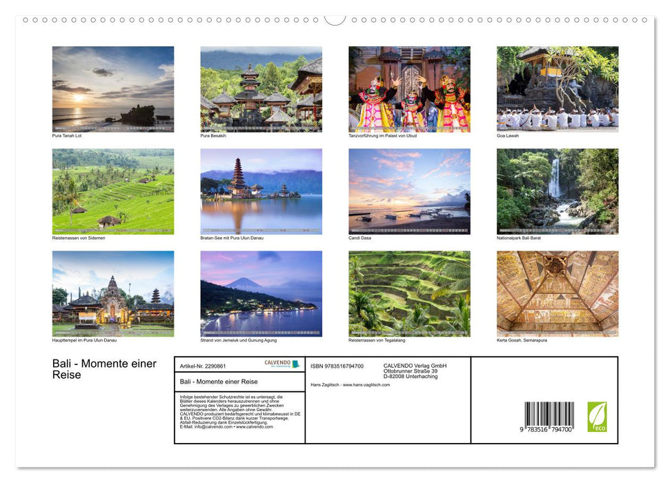 Bali - Momente einer Reise (CALVENDO Premium Wandkalender 2027)