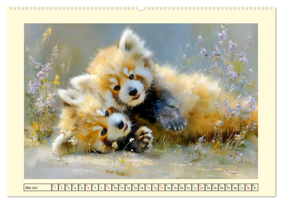 Rote Pandas. Kleine Abenteurer im sanften Waldlicht (CALVENDO Wandkalender 2027)