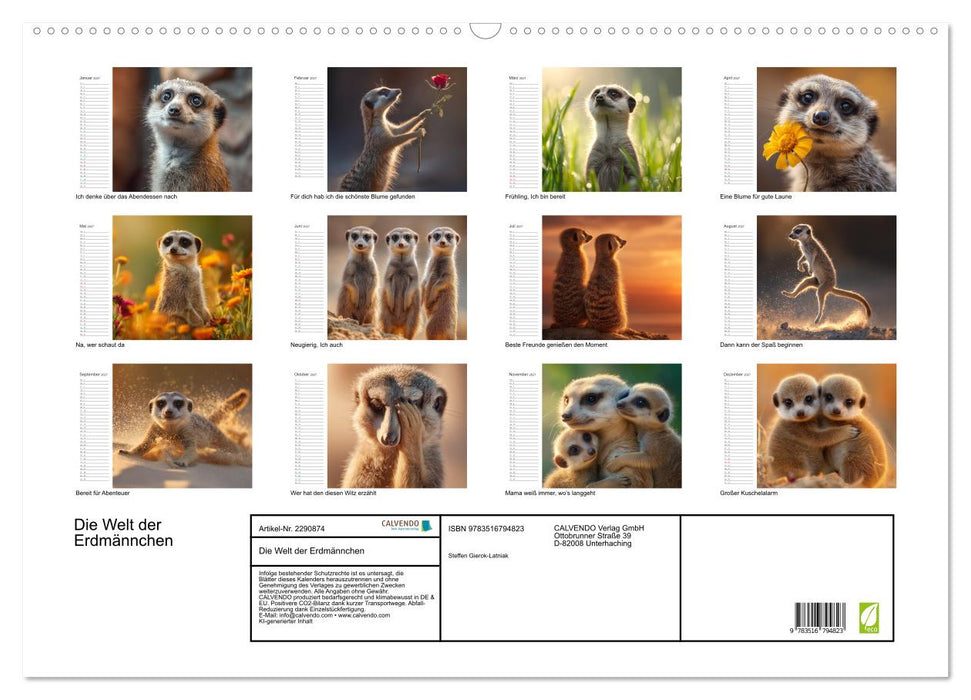 Die Welt der Erdmännchen (CALVENDO Wandkalender 2027)