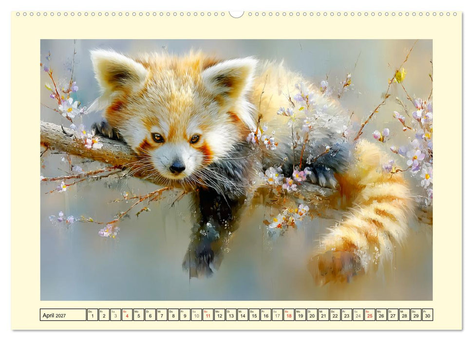 Rote Pandas. Kleine Abenteurer im sanften Waldlicht (CALVENDO Premium Wandkalender 2027)