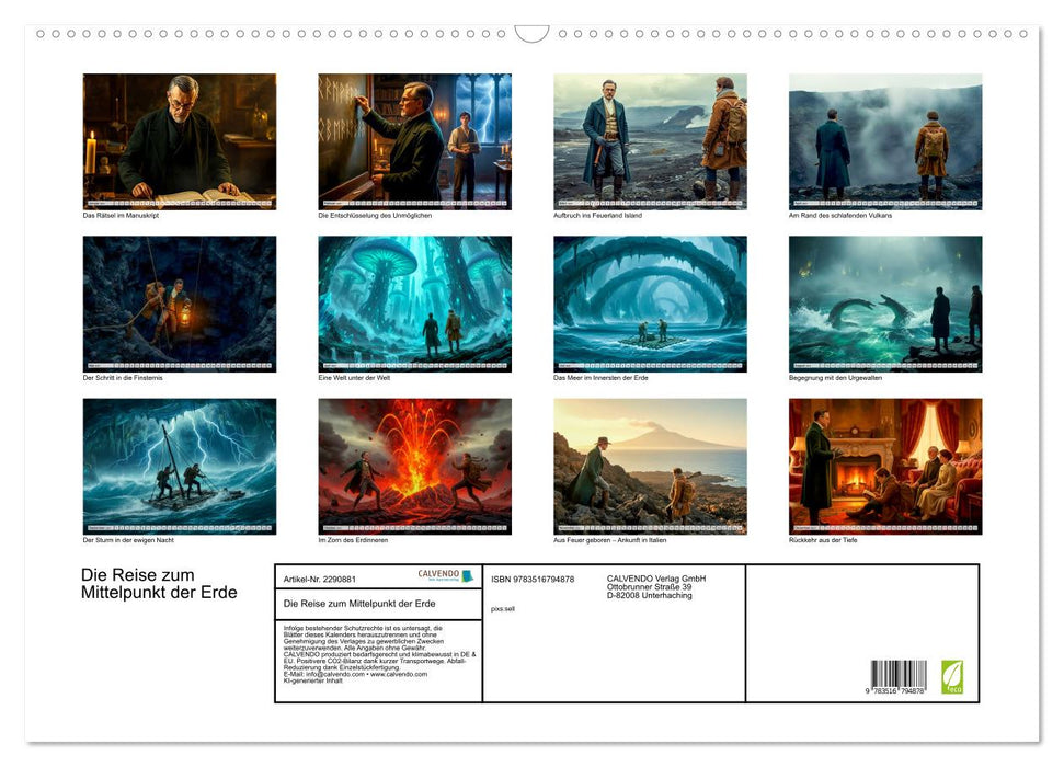 Die Reise zum Mittelpunkt der Erde (CALVENDO Wandkalender 2027)