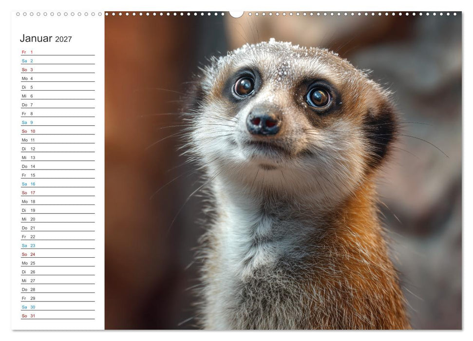 Die Welt der Erdmännchen (CALVENDO Premium Wandkalender 2027)