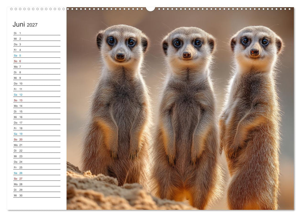 Die Welt der Erdmännchen (CALVENDO Premium Wandkalender 2027)