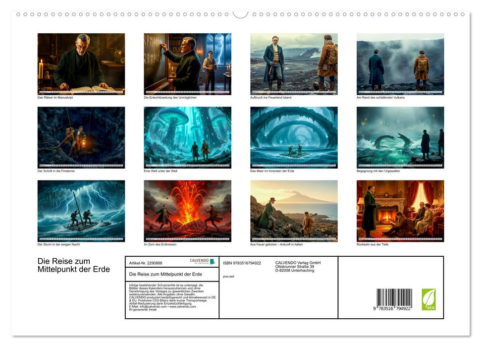 Die Reise zum Mittelpunkt der Erde (CALVENDO Premium Wandkalender 2027)
