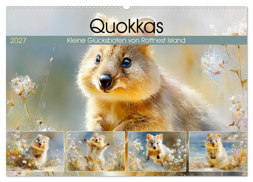 Quokkas. Kleine Glücksboten von Rottnest Island (CALVENDO Wandkalender 2027)