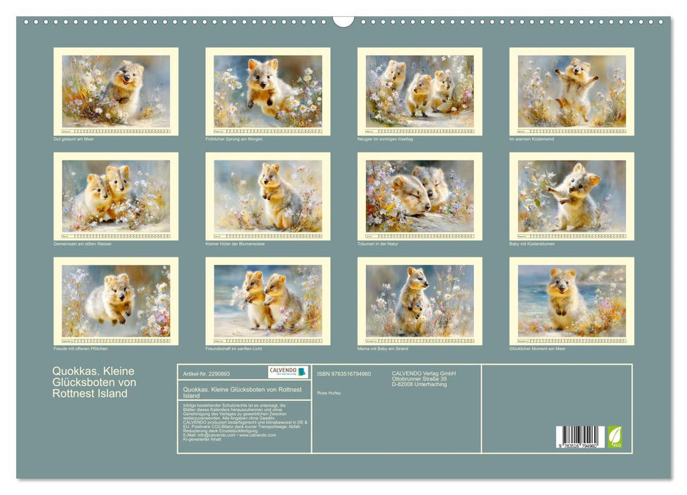 Quokkas. Kleine Glücksboten von Rottnest Island (CALVENDO Wandkalender 2027)