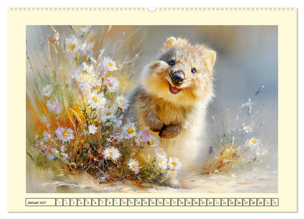 Quokkas. Kleine Glücksboten von Rottnest Island (CALVENDO Wandkalender 2027)