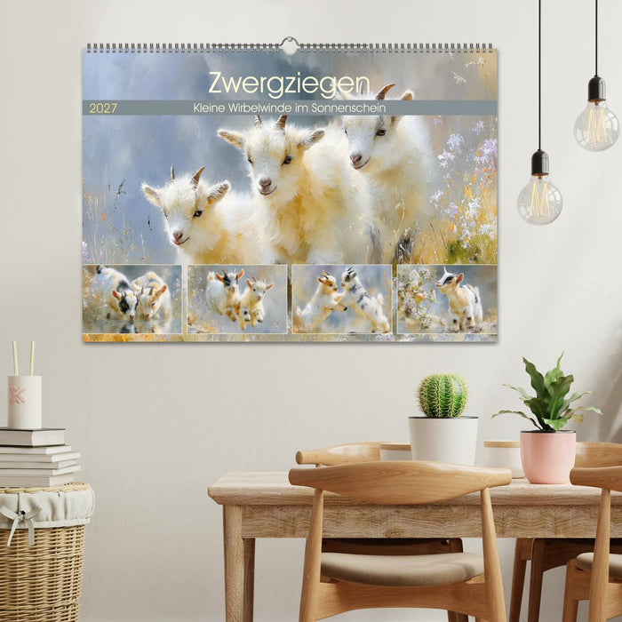 Zwergziegen. Kleine Wirbelwinde im Sonnenschein (CALVENDO Wandkalender 2027)