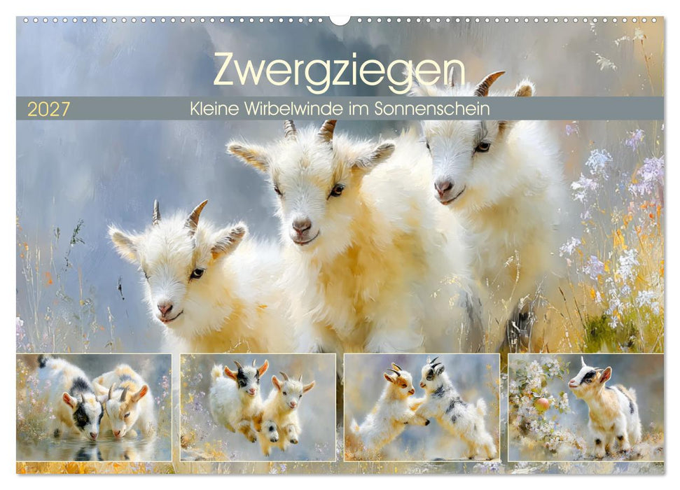 Zwergziegen. Kleine Wirbelwinde im Sonnenschein (CALVENDO Wandkalender 2027)
