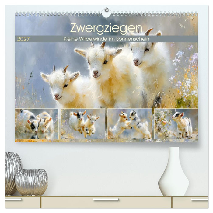 Zwergziegen. Kleine Wirbelwinde im Sonnenschein (CALVENDO Premium Wandkalender 2027)