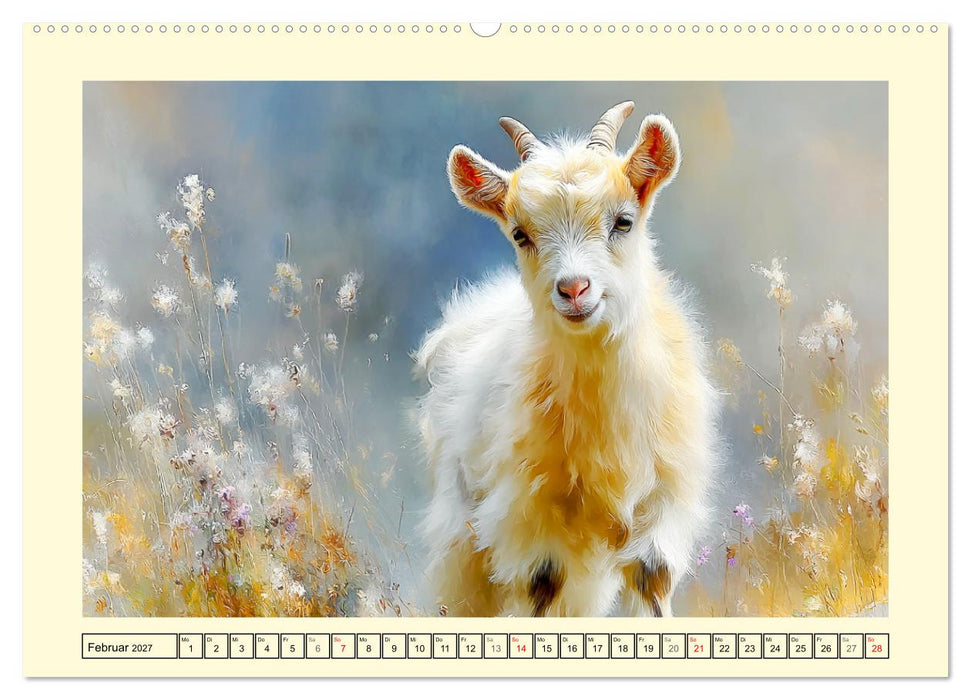 Zwergziegen. Kleine Wirbelwinde im Sonnenschein (CALVENDO Premium Wandkalender 2027)