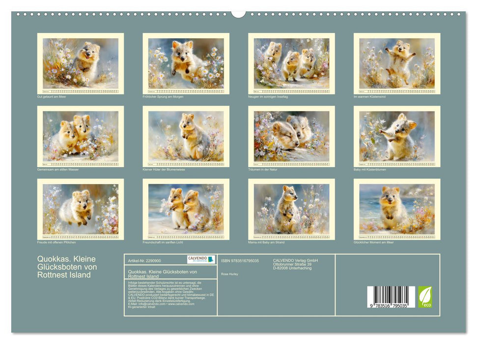 Quokkas. Kleine Glücksboten von Rottnest Island (CALVENDO Premium Wandkalender 2027)
