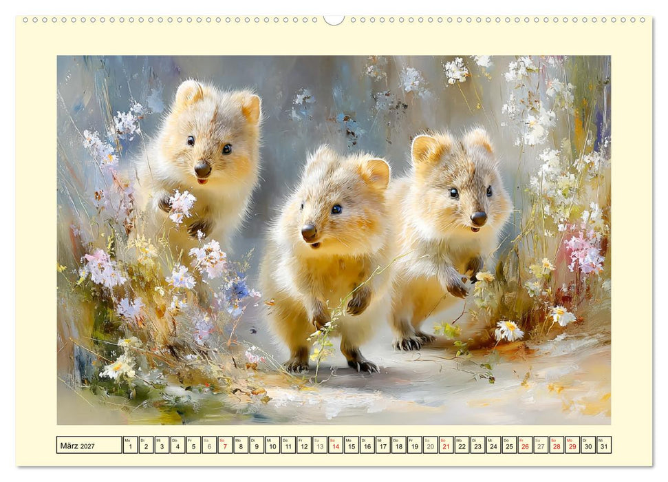 Quokkas. Kleine Glücksboten von Rottnest Island (CALVENDO Premium Wandkalender 2027)