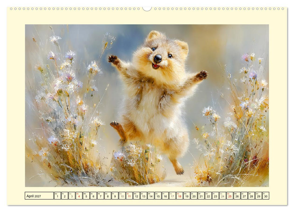Quokkas. Kleine Glücksboten von Rottnest Island (CALVENDO Premium Wandkalender 2027)