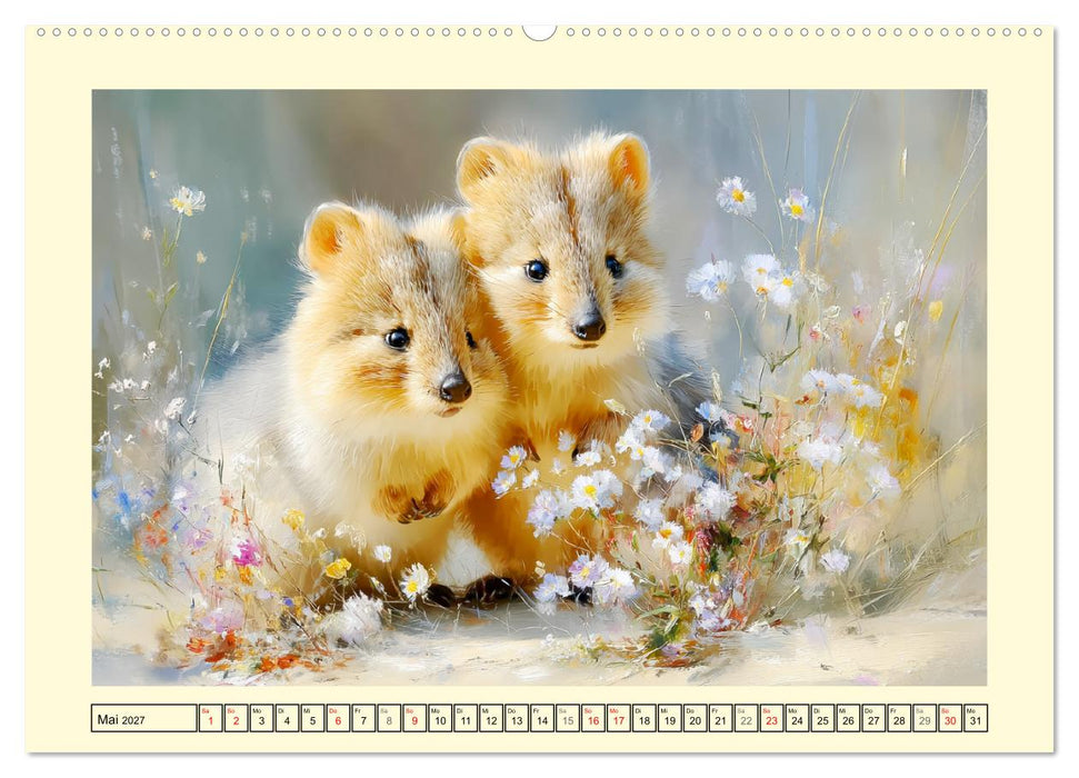 Quokkas. Kleine Glücksboten von Rottnest Island (CALVENDO Premium Wandkalender 2027)