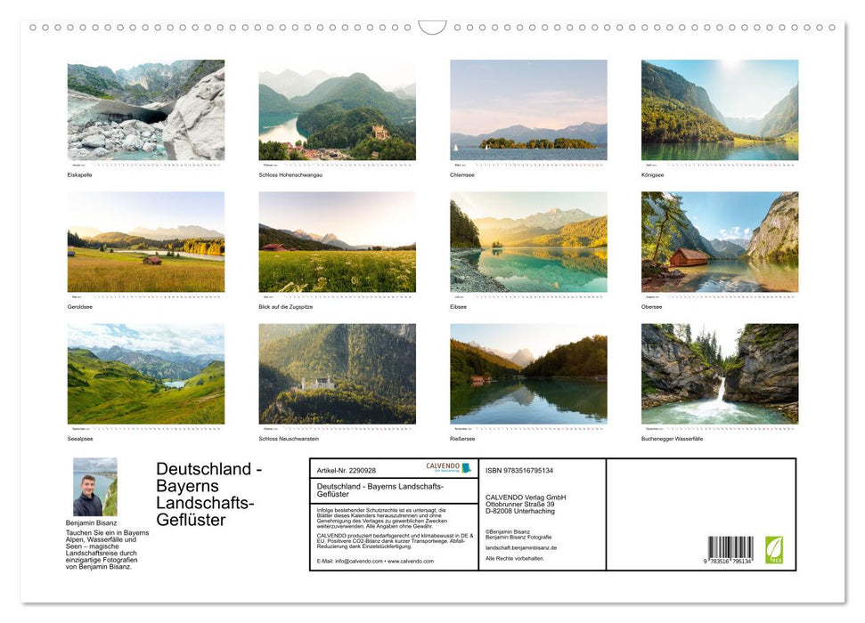 Deutschland - Bayerns Landschafts-Geflüster (CALVENDO Wandkalender 2027)