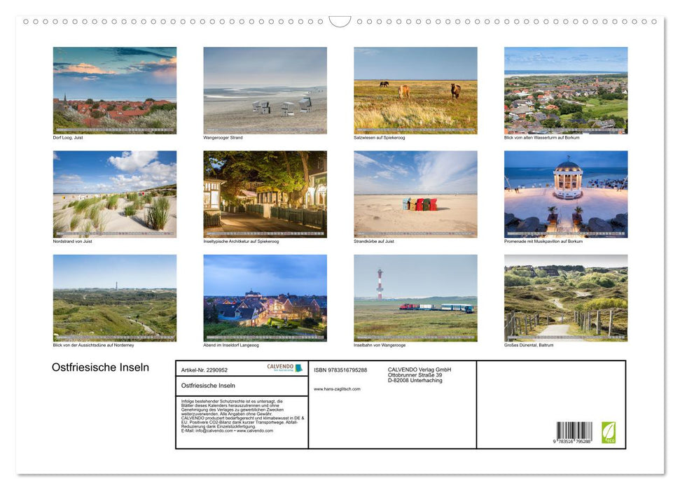 Ostfriesische Inseln (CALVENDO Wandkalender 2027)