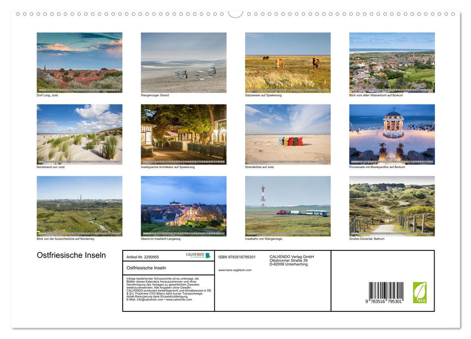 Ostfriesische Inseln (CALVENDO Premium Wandkalender 2027)