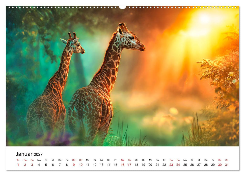 Sanfte Riesen - Giraffen in ihrer Welt (CALVENDO Wandkalender 2027)