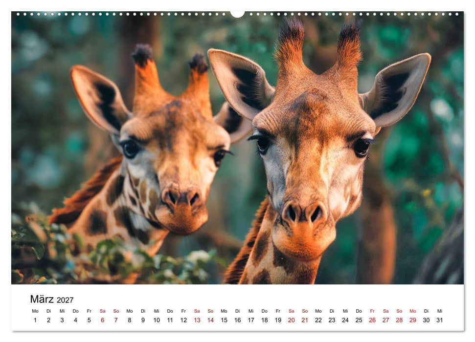 Sanfte Riesen - Giraffen in ihrer Welt (CALVENDO Wandkalender 2027)