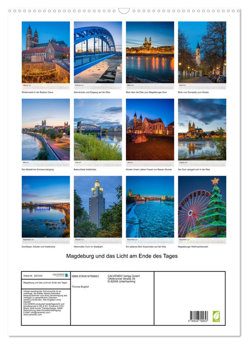 Magdeburg und das Licht am Ende des Tages (CALVENDO Wandkalender 2027)