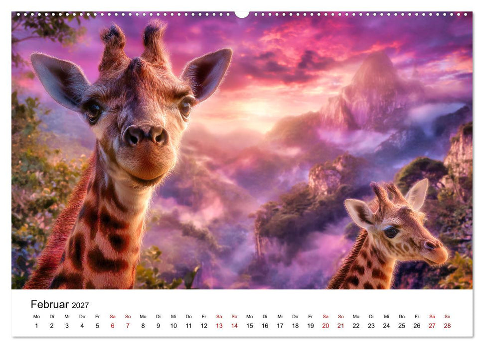 Sanfte Riesen - Giraffen in ihrer Welt (CALVENDO Premium Wandkalender 2027)