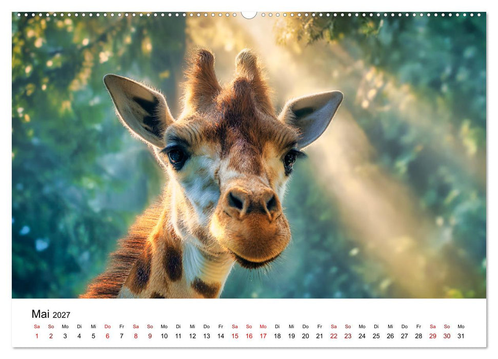 Sanfte Riesen - Giraffen in ihrer Welt (CALVENDO Premium Wandkalender 2027)