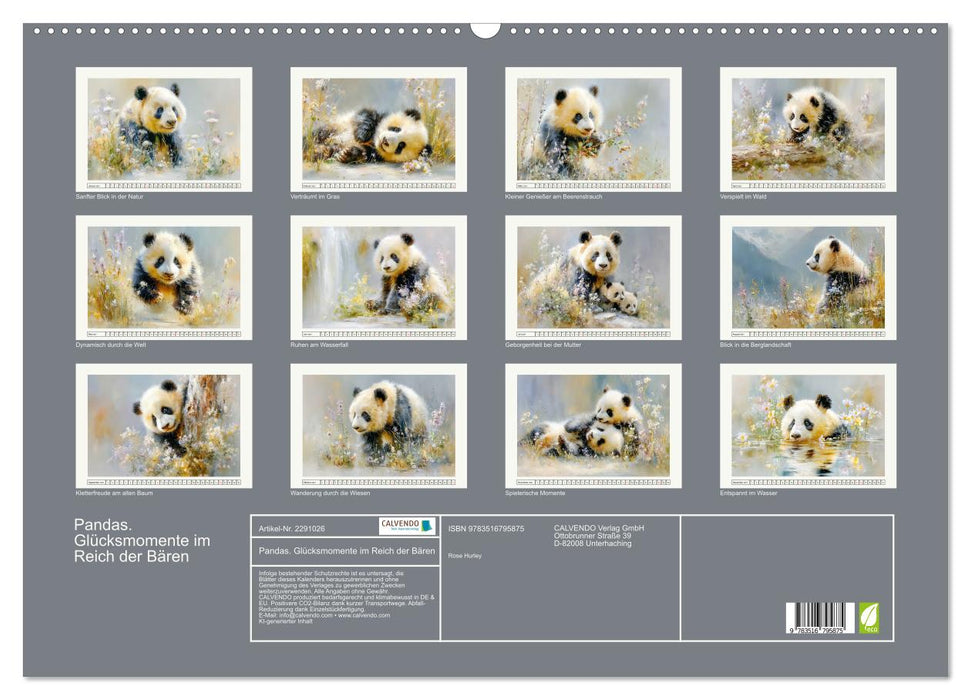 Pandas. Glücksmomente im Reich der Bären (CALVENDO Wandkalender 2027)