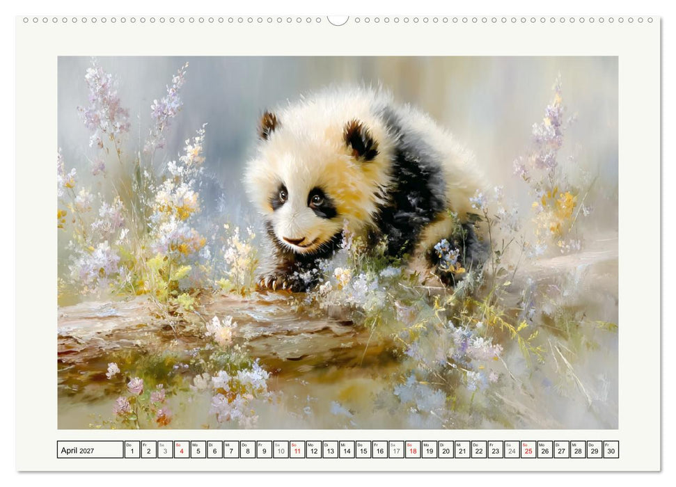 Pandas. Glücksmomente im Reich der Bären (CALVENDO Wandkalender 2027)