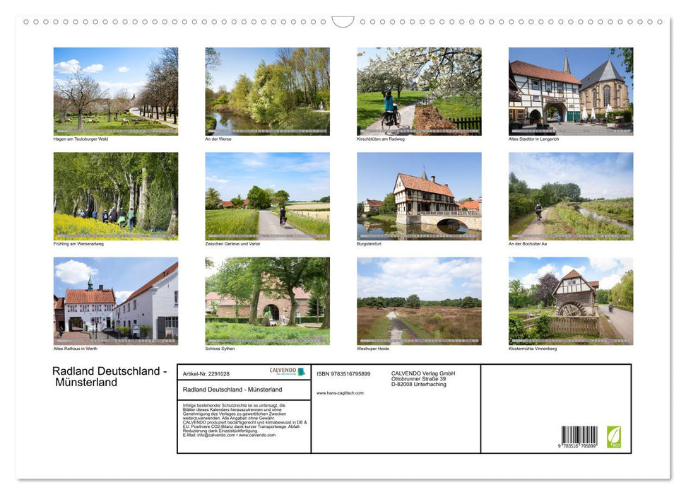 Radland Deutschland - Münsterland (CALVENDO Wandkalender 2027)