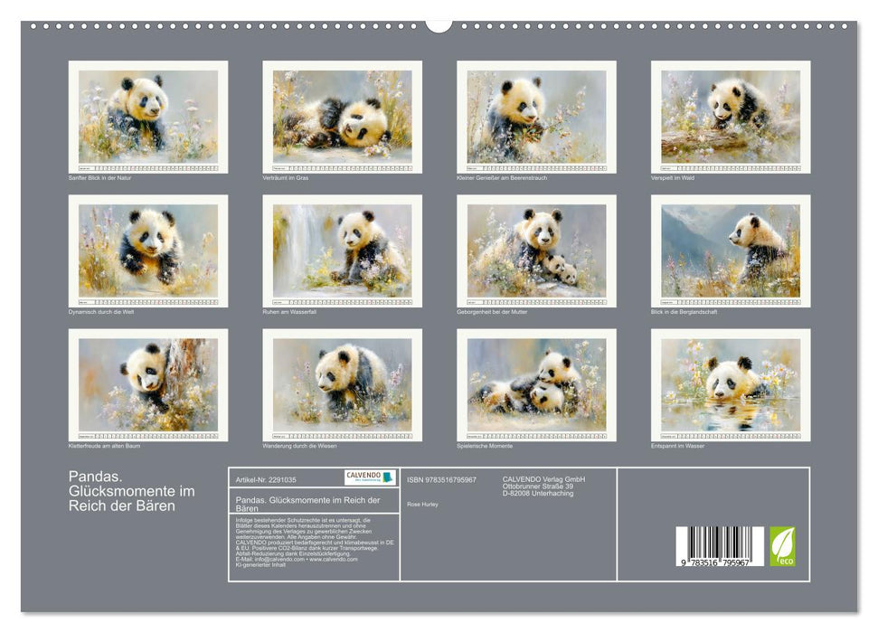Pandas. Glücksmomente im Reich der Bären (CALVENDO Premium Wandkalender 2027)