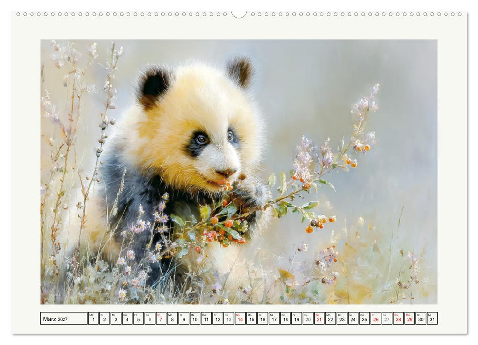 Pandas. Glücksmomente im Reich der Bären (CALVENDO Premium Wandkalender 2027)